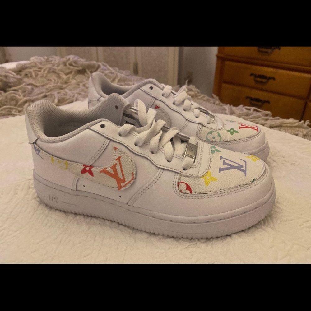 Louis Vuitton Air Force One’s - rainbow LV